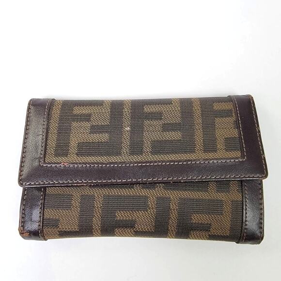 Fendi Handbags - Vintage Y2k 2001 Fendi Zucca Tri-Fold Wallet